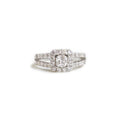 18ct White gold halo engagement ring - KL Diamonds
