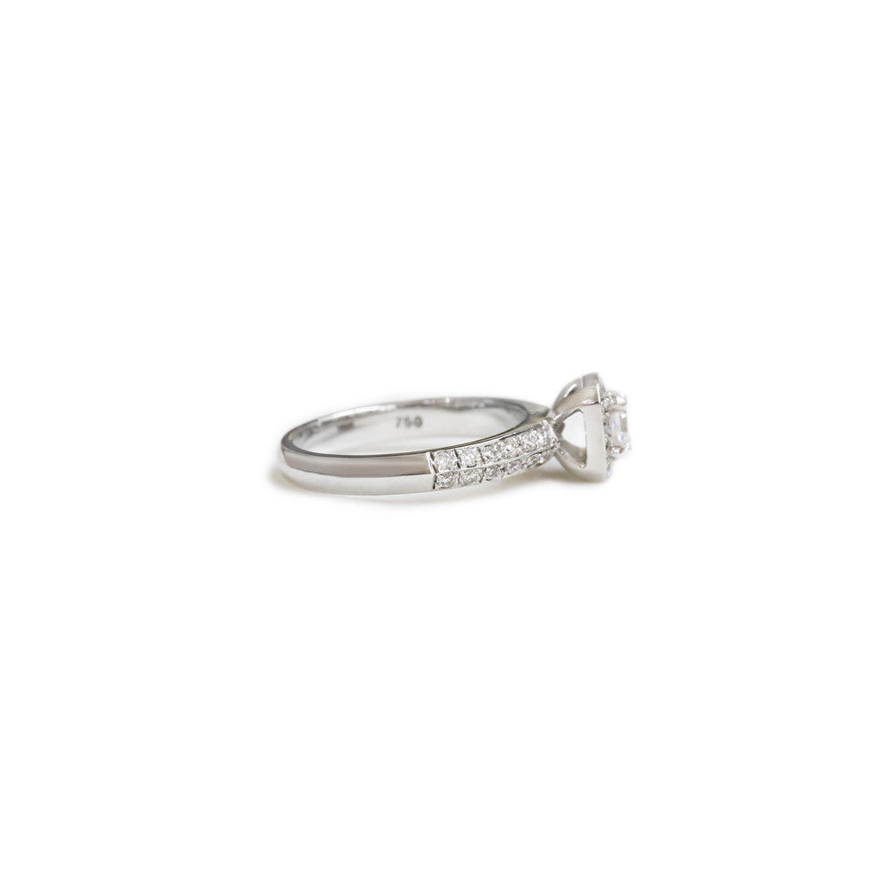 18ct White gold diamond engagement ring - KL Diamonds