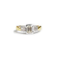 18ct two tone diamond engagement ring - KL Diamonds