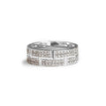 18ct White gold gents diamond wedding ring - KL Diamonds