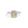 18ct Two tone yellow diamond engagement ring - KL Diamonds