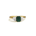 18ct Two tone emerald and diamond ring - KL Diamonds