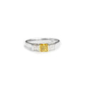 18ct two tone yellow diamond engagement ring - KL Diamonds