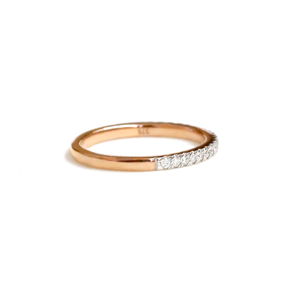 9ct Rose gold diamond ring - KL Diamonds