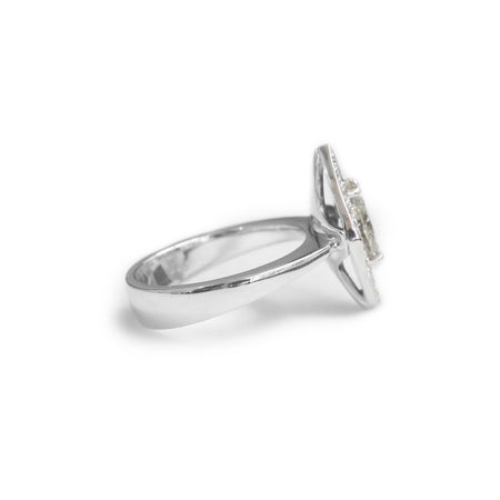 18ct White gold Marquise diamond engagement ring - KL Diamonds