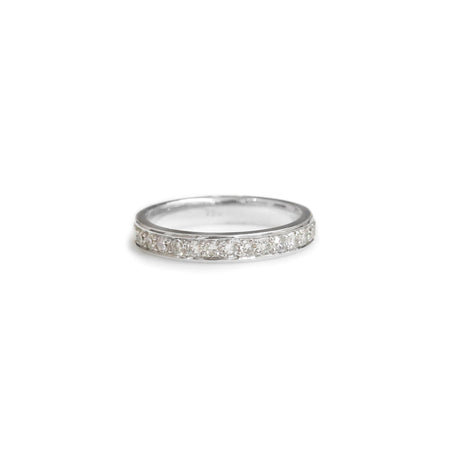 18ct White Gold Diamond Wedding Ring - KL Diamonds