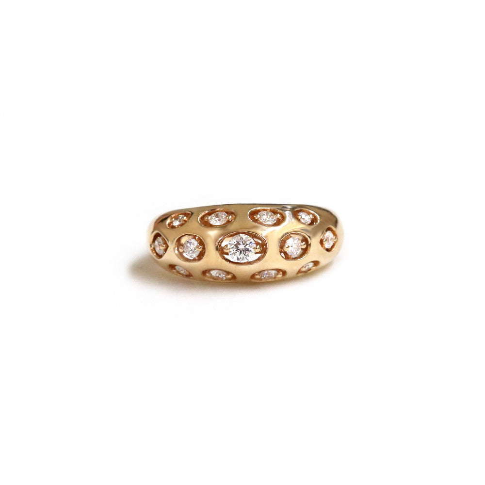 18ct Rose Gold Diamond Ring - KL Diamonds
