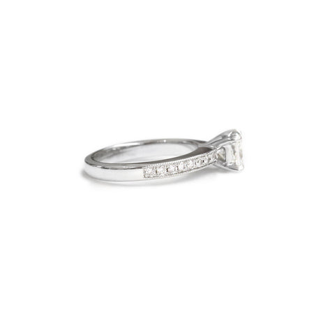 18ct White Gold Princess Cut Engagement Ring - KL Diamonds