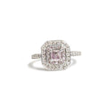 Phoebe Art Deco Pink Diamond Ring - KL Diamonds