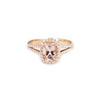 18ct Rose gold morganite & diamond ring - KL Diamonds