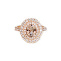 18ct Rose gold morganite & diamond ring - KL Diamonds