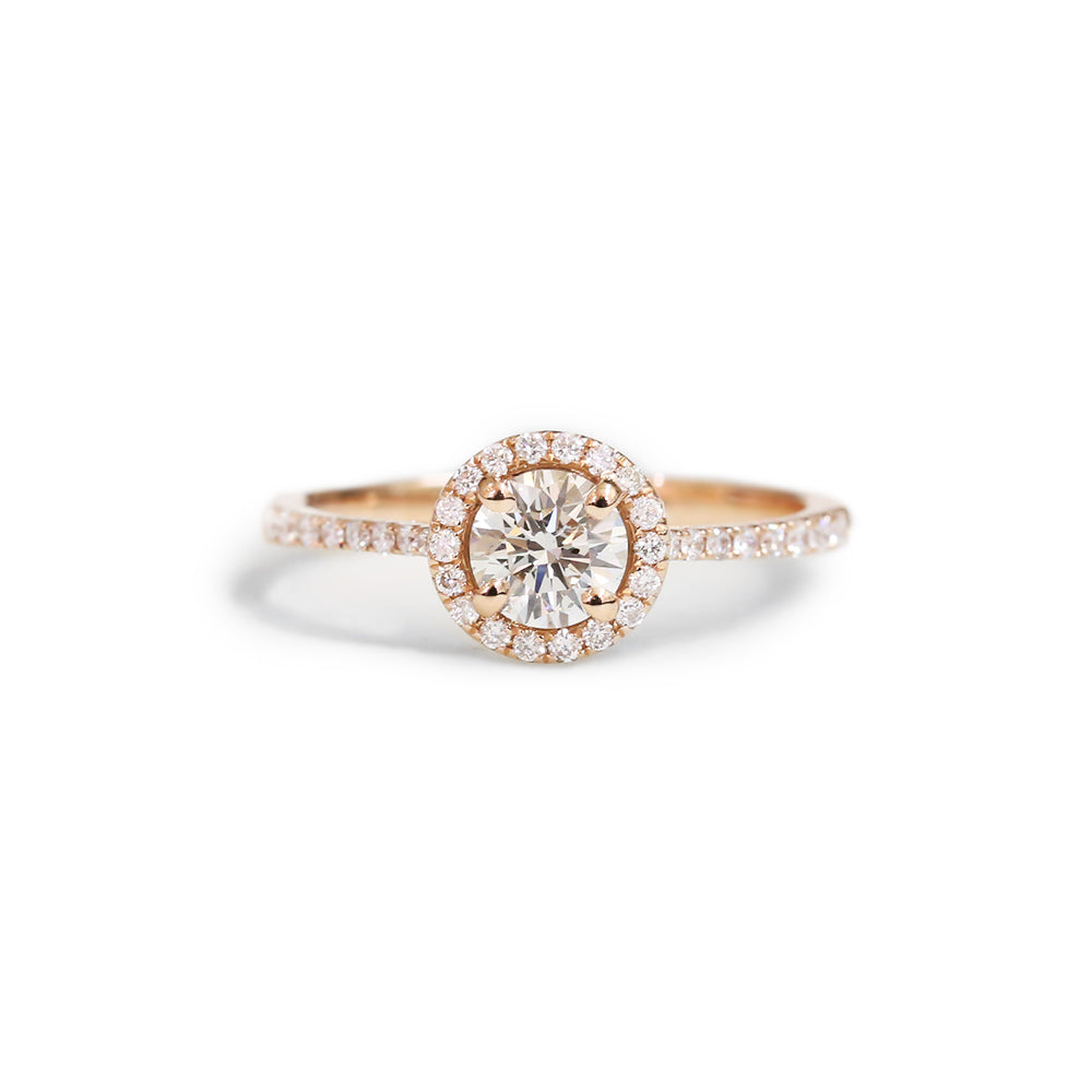 18ct Rose Gold Diamond Engagement Ring - KL Diamonds