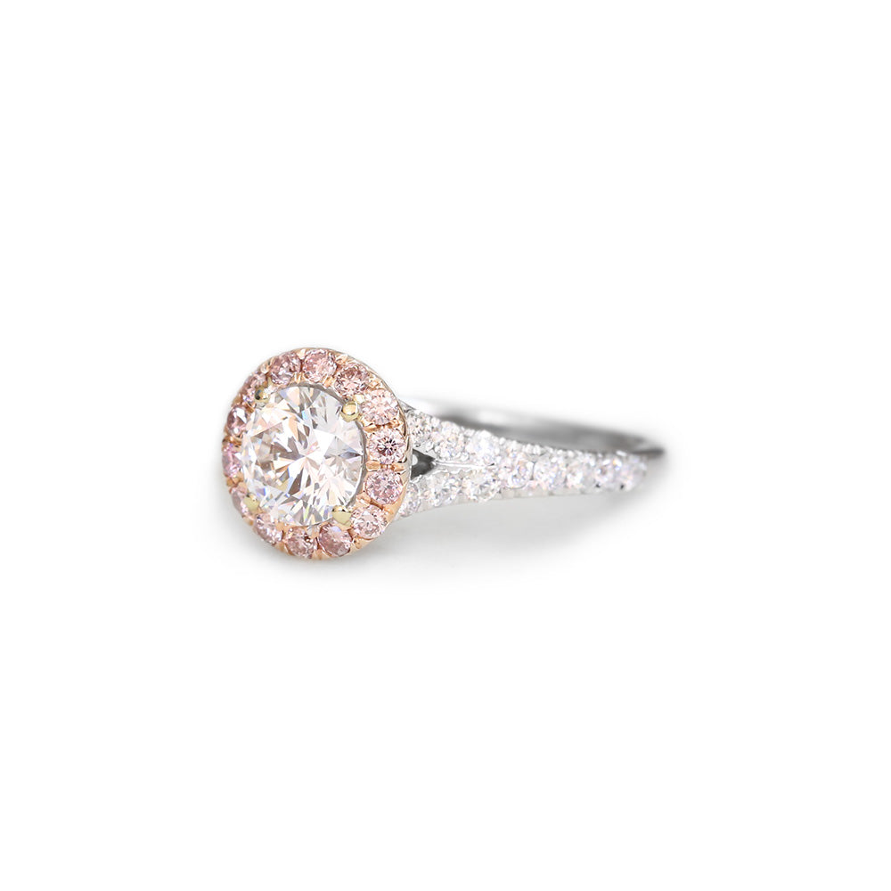 Pandora Pink Diamond Engagement Ring - KL Diamonds