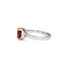 18ct white and rose gold ruby and diamond ring - KL Diamonds