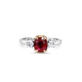 18ct white and rose gold ruby and diamond ring - KL Diamonds