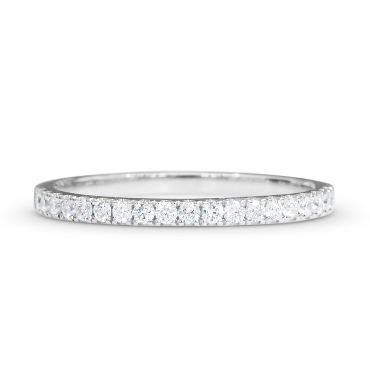 18ct White gold diamond wedding ring - KL Diamonds