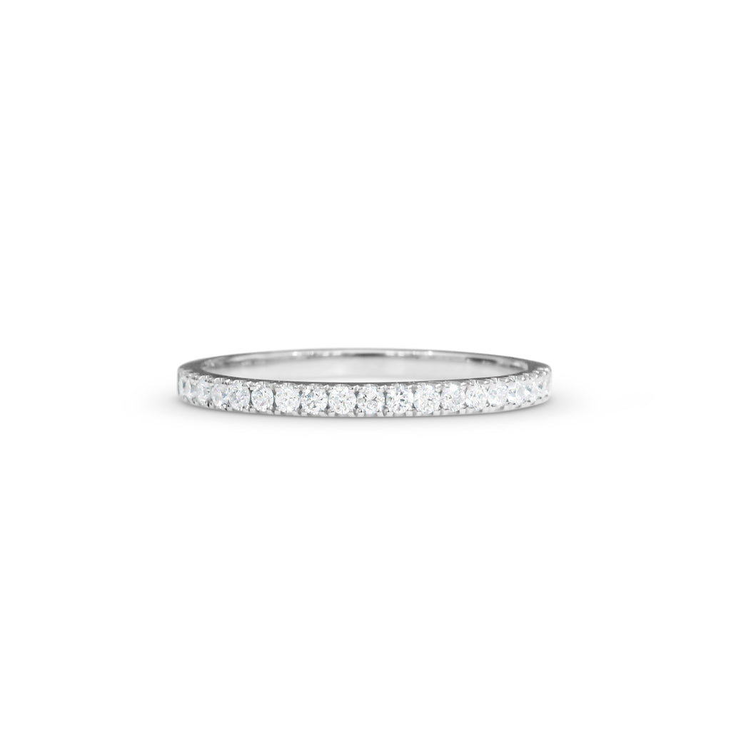 18ct White gold diamond wedding ring - KL Diamonds