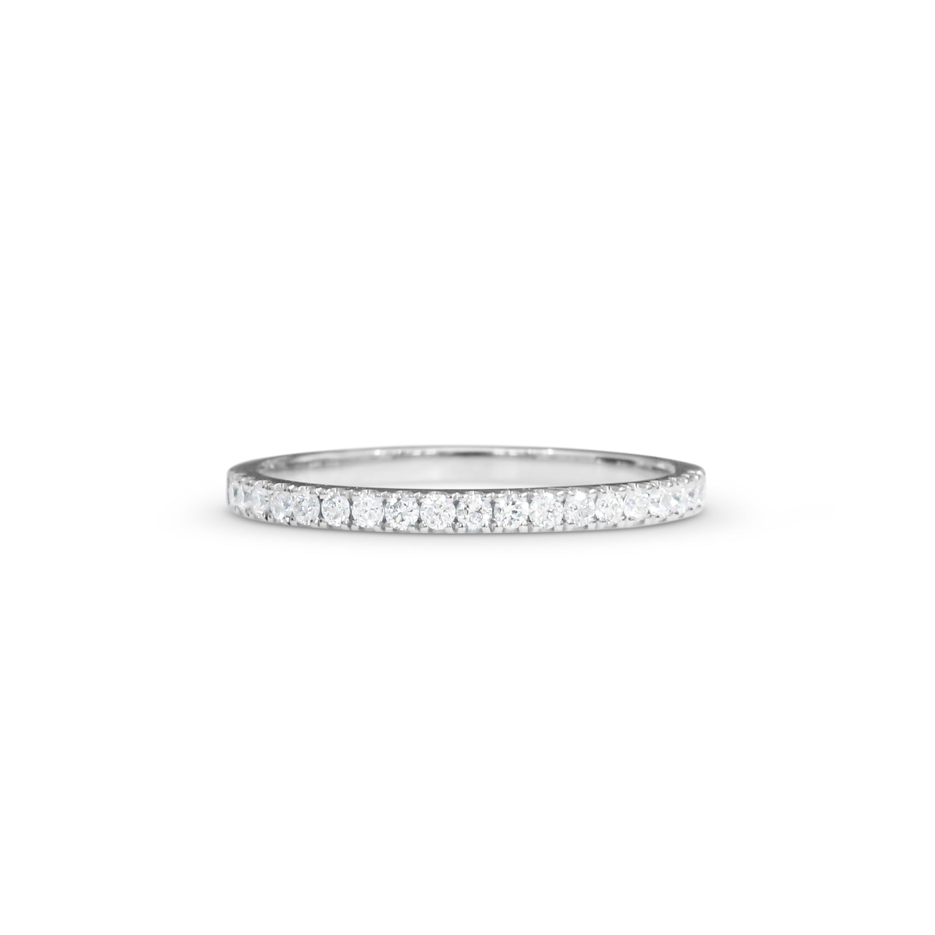 18ct White gold diamond wedding ring - KL Diamonds