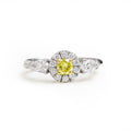 Alexandria 18K White Gold Vivid Yellow Diamond Ring