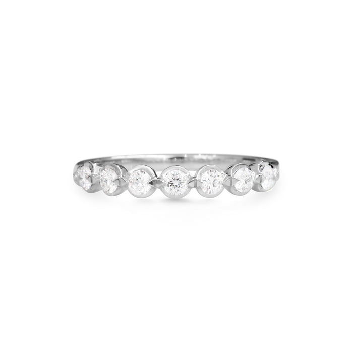 18ct White gold diamond wedding ring - KL Diamonds