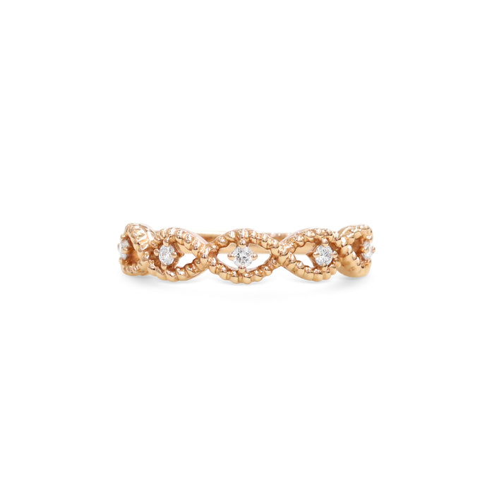 18ct Rose Gold Diamond Ring - KL Diamonds