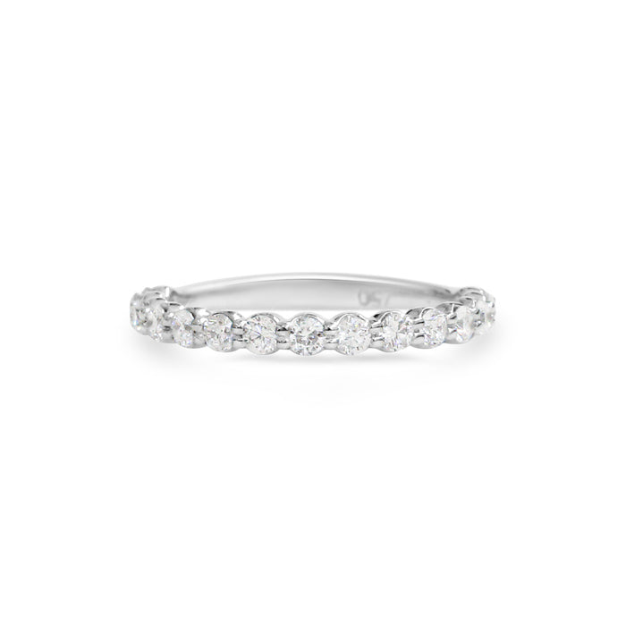 18ct White gold share claw diamond wedding ring - KL Diamonds
