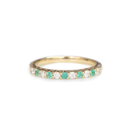 18ct Yellow gold emerald & diamond ring - KL Diamonds