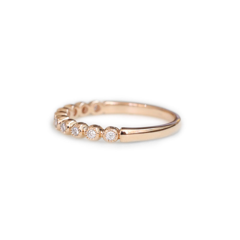 18ct Rose Gold Diamond Wedding Ring - KL Diamonds