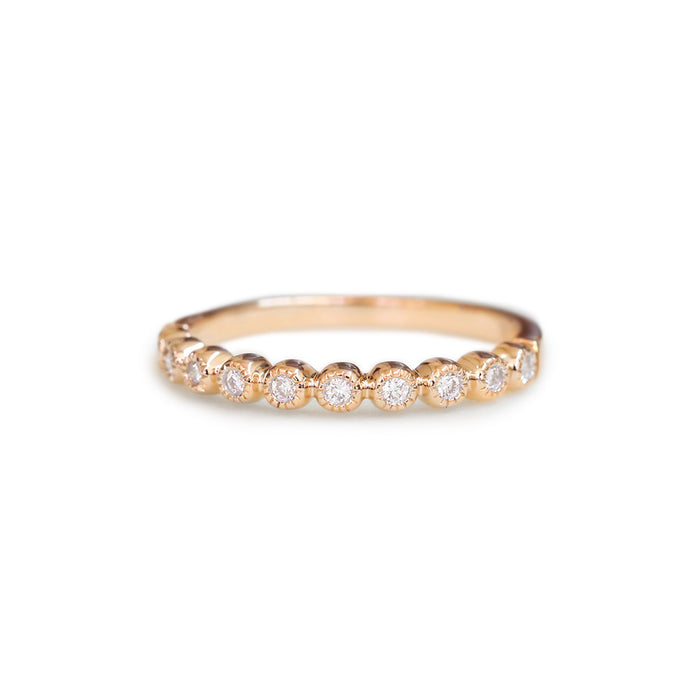 18ct Rose Gold Diamond Wedding Ring - KL Diamonds