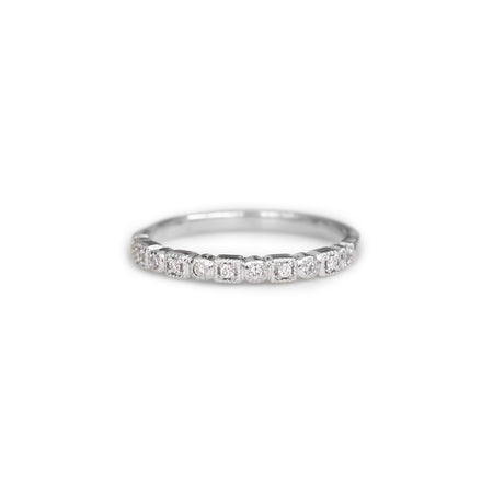 18ct White gold diamond wedding ring - KL Diamonds
