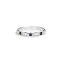 18ct White gold sapphire & diamond ring - KL Diamonds