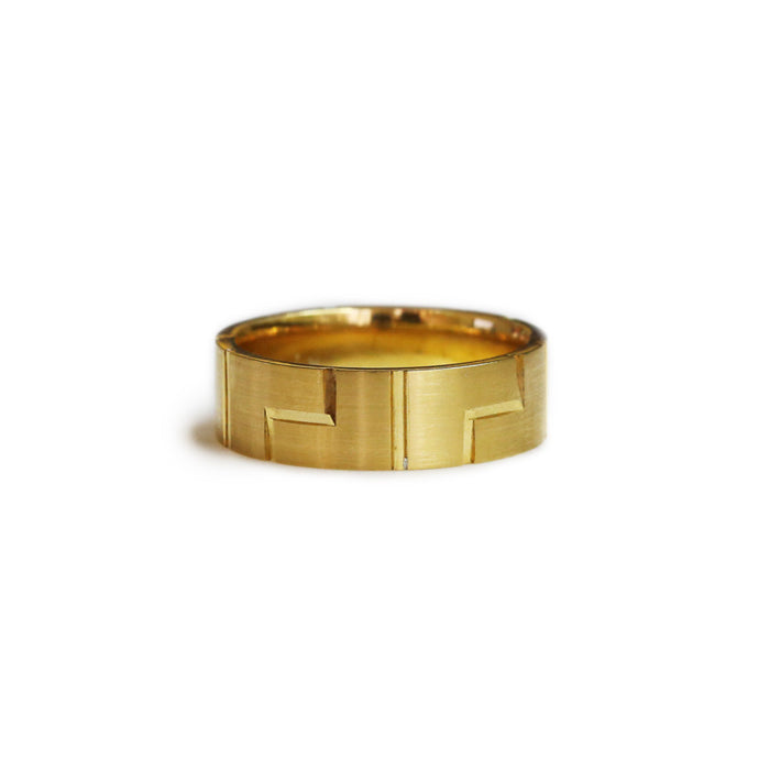 18ct Yellow gold gents wedding ring - KL Diamonds