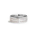 18ct White Gold Gents Diamond Wedding Ring - KL Diamonds