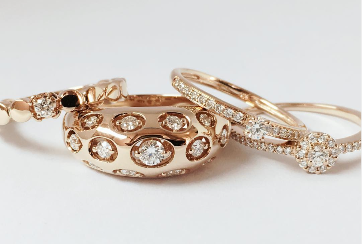18ct Rose Gold Diamond Ring - KL Diamonds
