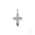 Santina 18ct White Gold Cross Pendant - KL Diamonds