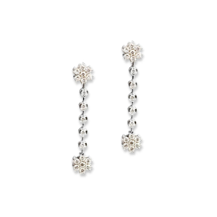 18ct White gold diamond earrings - KL Diamonds
