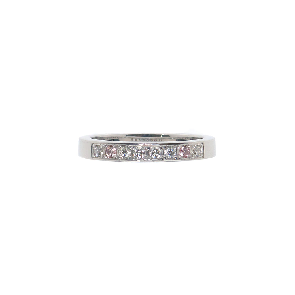 Tight Bond 18K White Gold Pink Diamond Wedding Ring