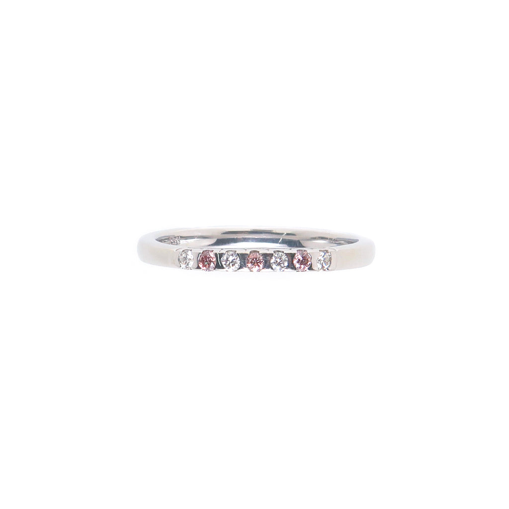 Starry Eyes 18ct White Gold Pink Diamond Wedding Ring