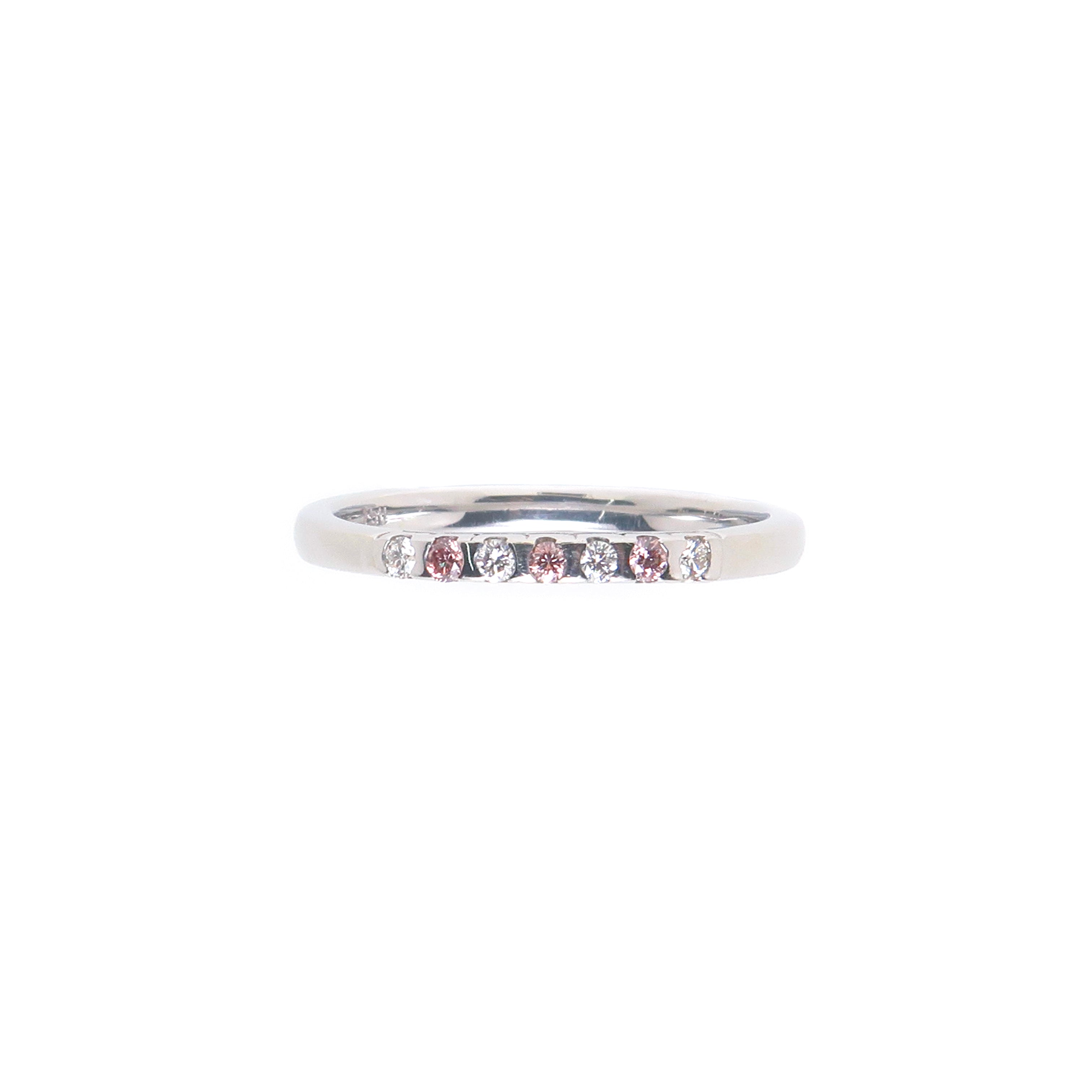Starry Eyes 18ct White Gold Pink Diamond Wedding Ring