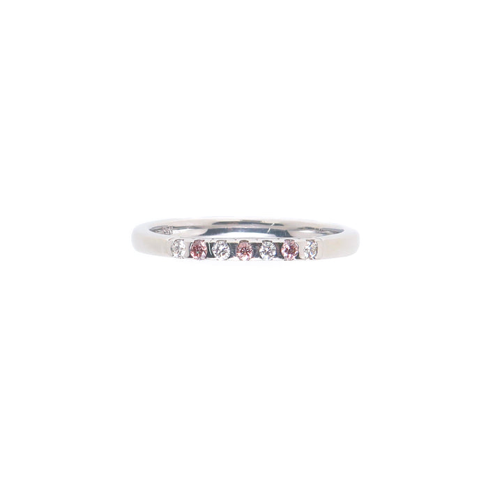Starry Eyes 18ct White Gold Pink Diamond Wedding Ring