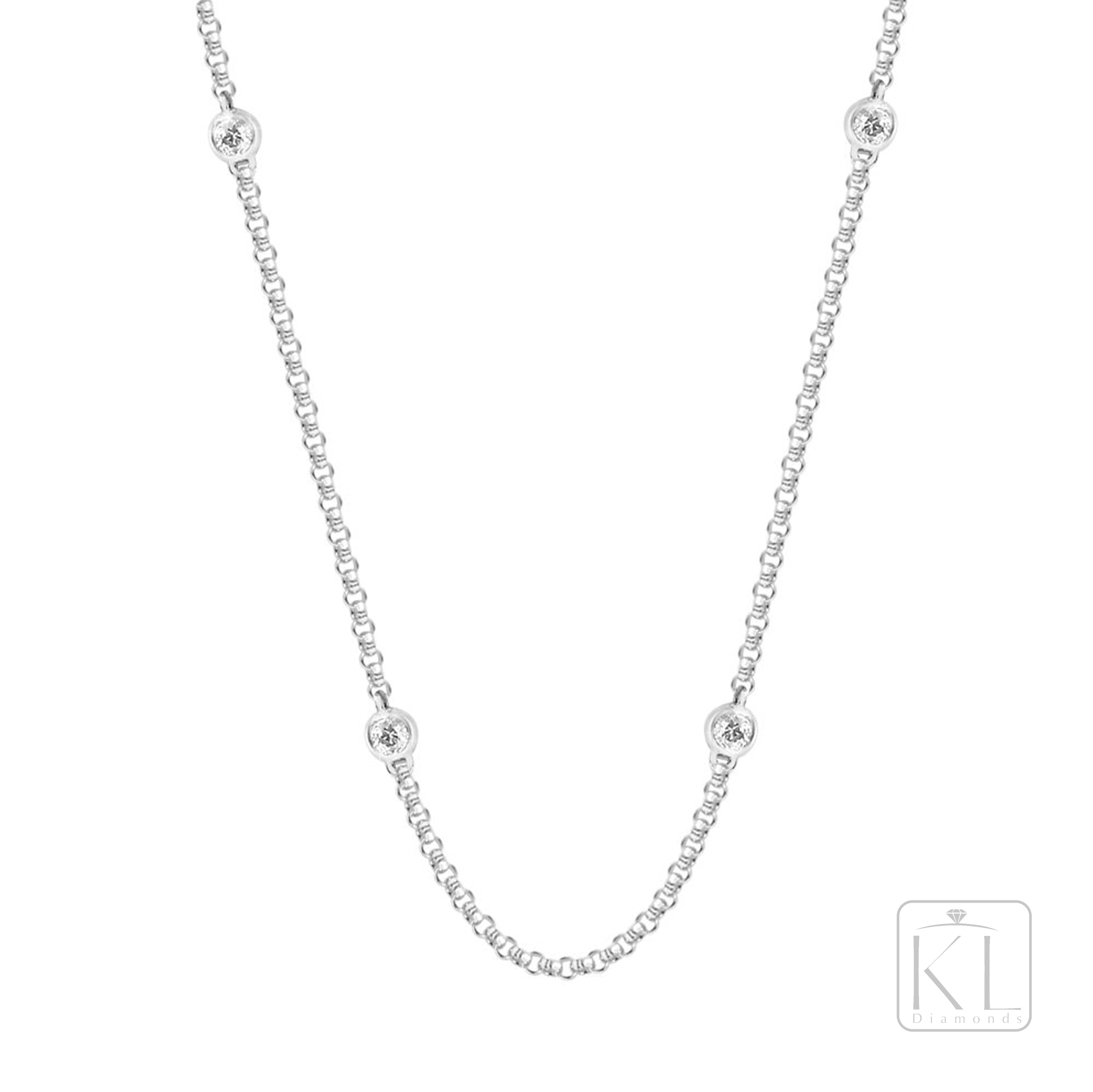Yardley 18ct White Gold Diamond Chain - KL Diamonds