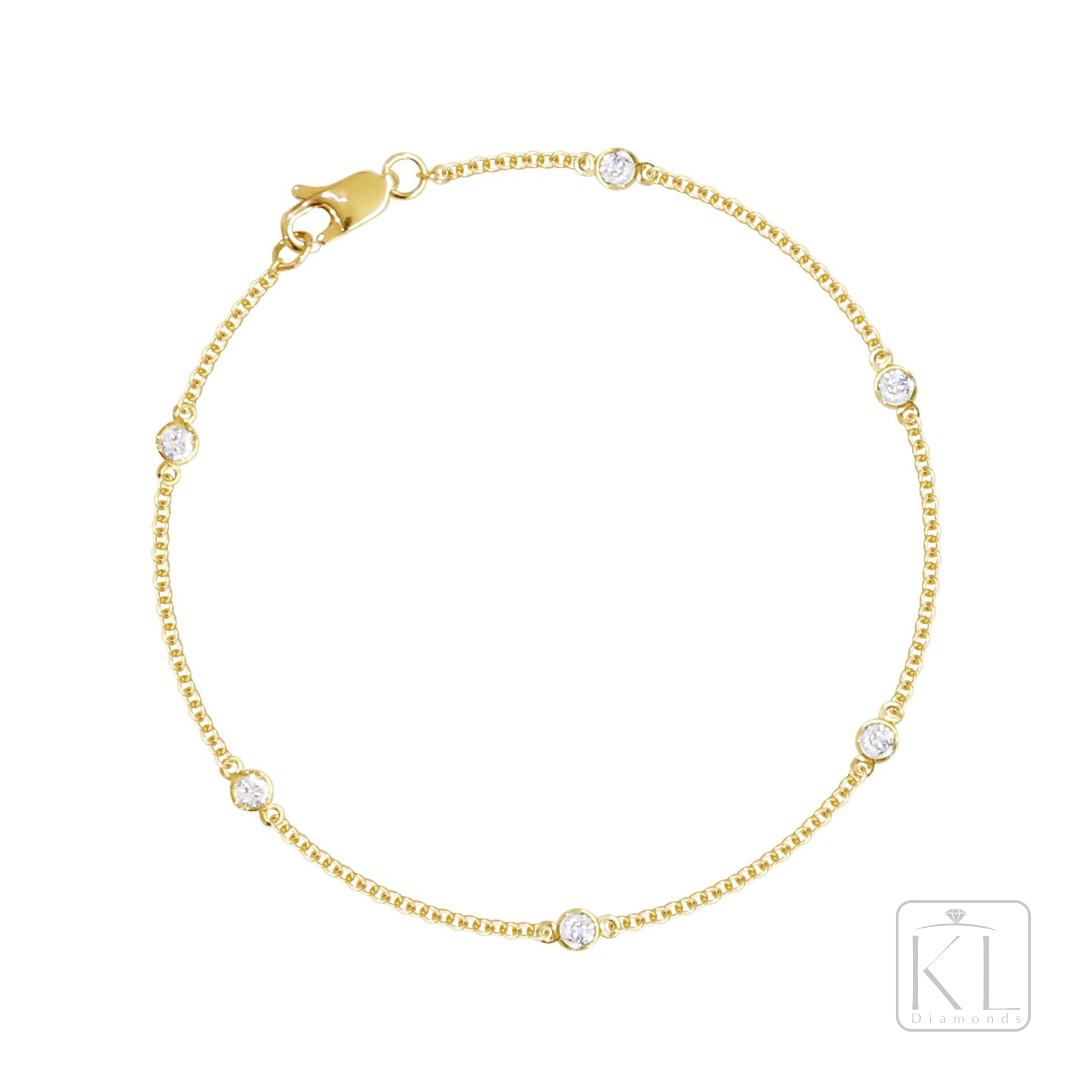 Yardley 18ct Yellow Gold Diamond Bracelet - KL Diamonds