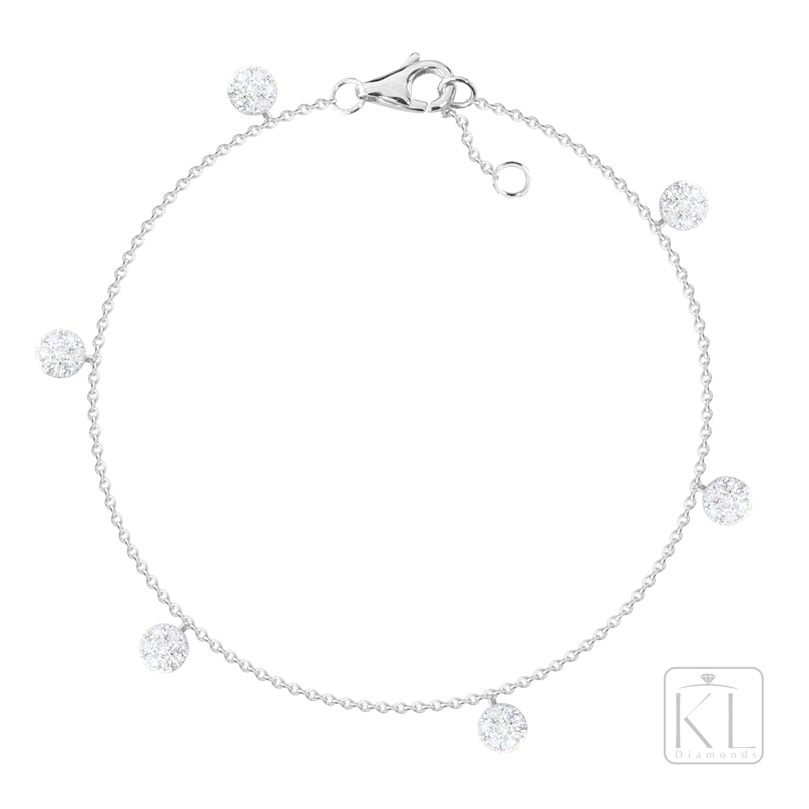 Castlereagh 18ct White Gold Diamond Bracelet - KL Diamonds