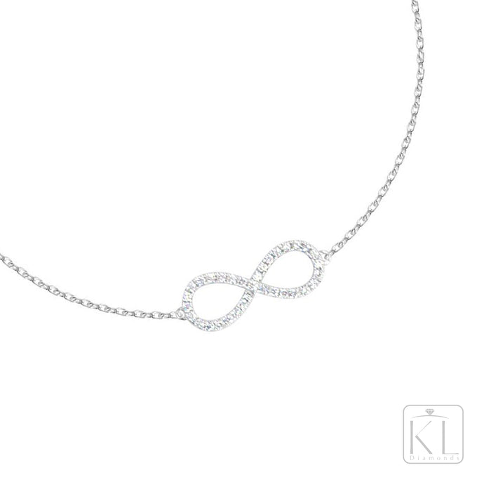 Infinite 18ct White Gold Diamond Bracelet - KL Diamonds